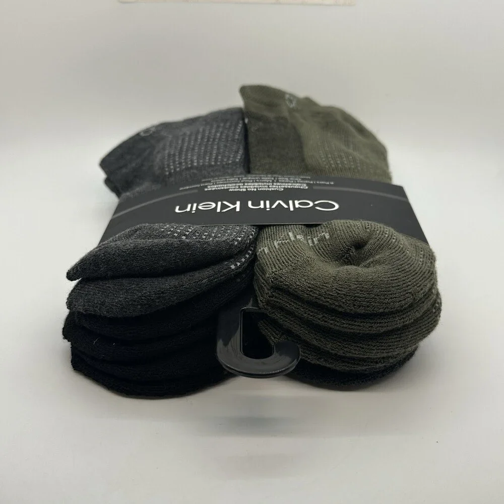 Calvin Klein Cushion No Show Socks 6 Pairs One Size Fit Men's Size 7-12 - New!